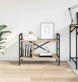 VidaXL Boekenkast Sonoma Eiken 75 x 30 x 58,5 cm Bewerkt hout