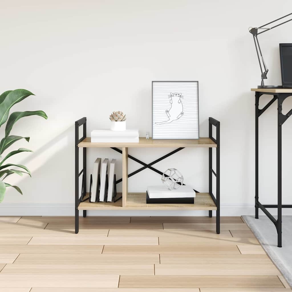 VidaXL Boekenkast Sonoma Eiken 75 x 30 x 58,5 cm Bewerkt hout