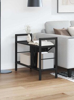 VidaXL Boekenkast Zwart Eiken 75 x 30 x 58,5 cm Bewerkt hout