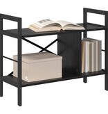 VidaXL Boekenkast Zwart Eiken 75 x 30 x 58,5 cm Bewerkt hout
