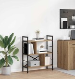 VidaXL Boekenkast Artisan Eiken 75 x 30 x 91 cm Bewerkt hout