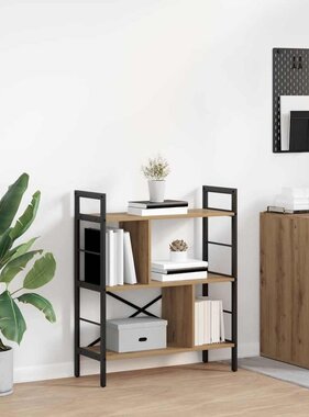 VidaXL Boekenkast Artisan Eiken 75 x 30 x 91 cm Bewerkt hout