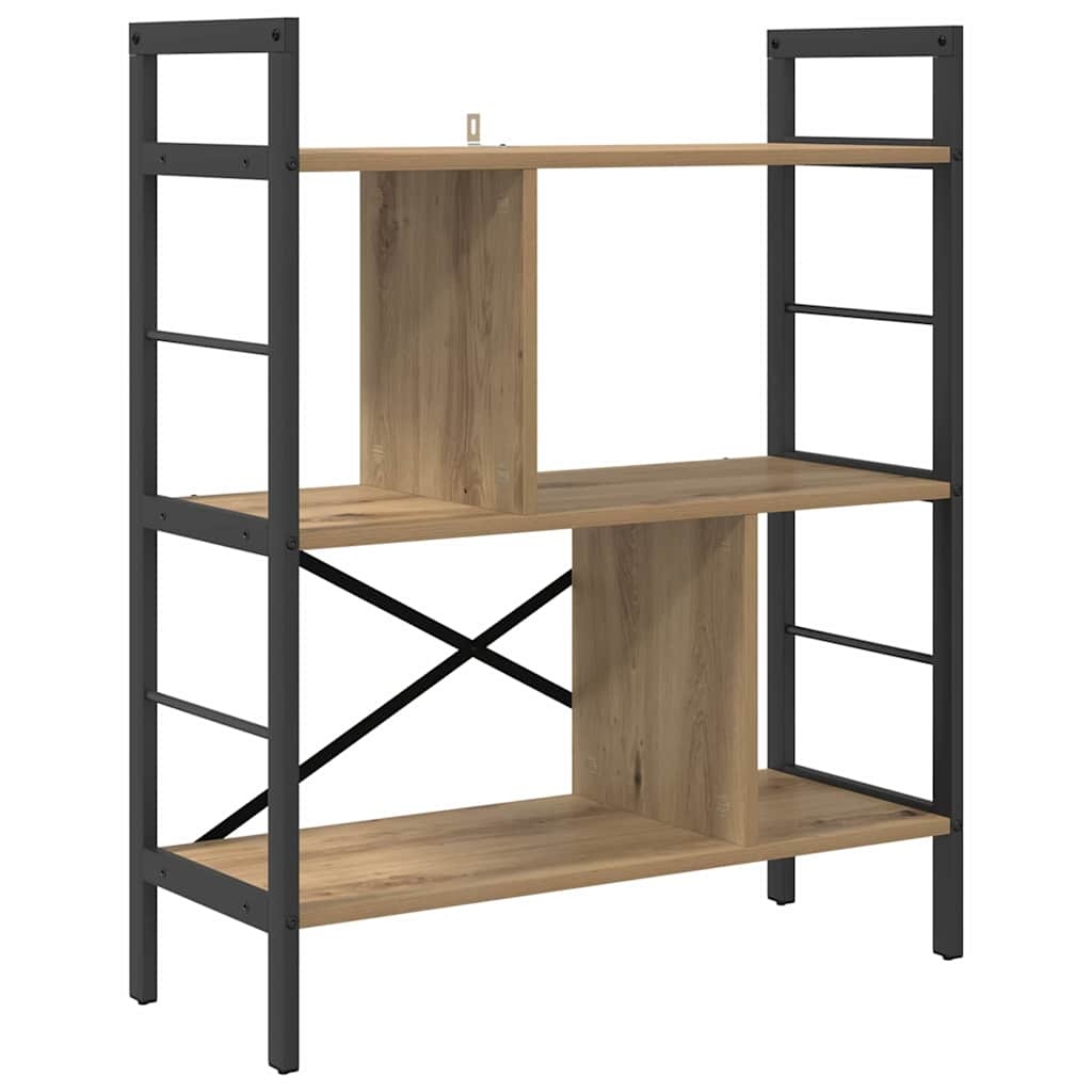VidaXL Boekenkast Artisan Eiken 75 x 30 x 91 cm Bewerkt hout
