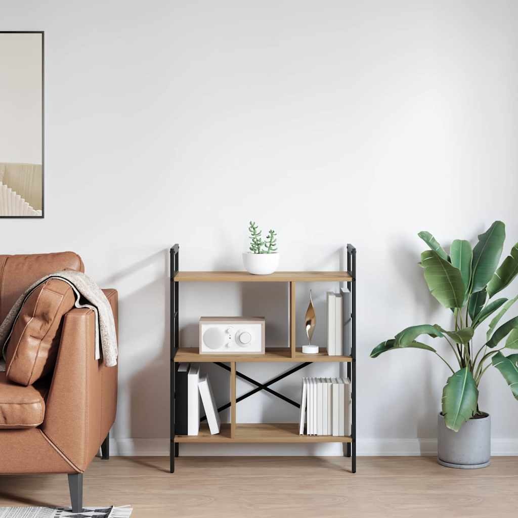 VidaXL Boekenkast Artisan Eiken 75 x 30 x 91 cm Bewerkt hout