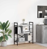 VidaXL Boekenkast Grijs Sonoma 75 x 30 x 91 cm Bewerkt hout