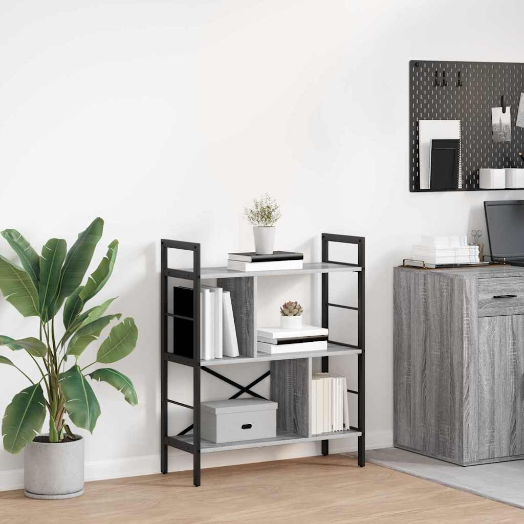 VidaXL Boekenkast Grijs Sonoma 75 x 30 x 91 cm Bewerkt hout