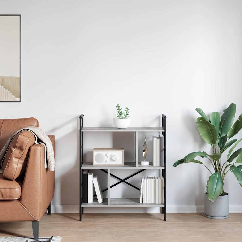 VidaXL Boekenkast Grijs Sonoma 75 x 30 x 91 cm Bewerkt hout