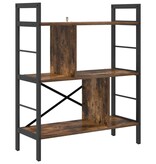 VidaXL Boekenkast Gerookt eiken 75 x 30 x 91 cm Bewerkt hout