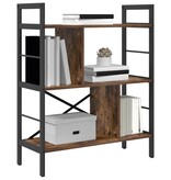 VidaXL Boekenkast Gerookt eiken 75 x 30 x 91 cm Bewerkt hout
