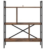 VidaXL Boekenkast Gerookt eiken 75 x 30 x 91 cm Bewerkt hout