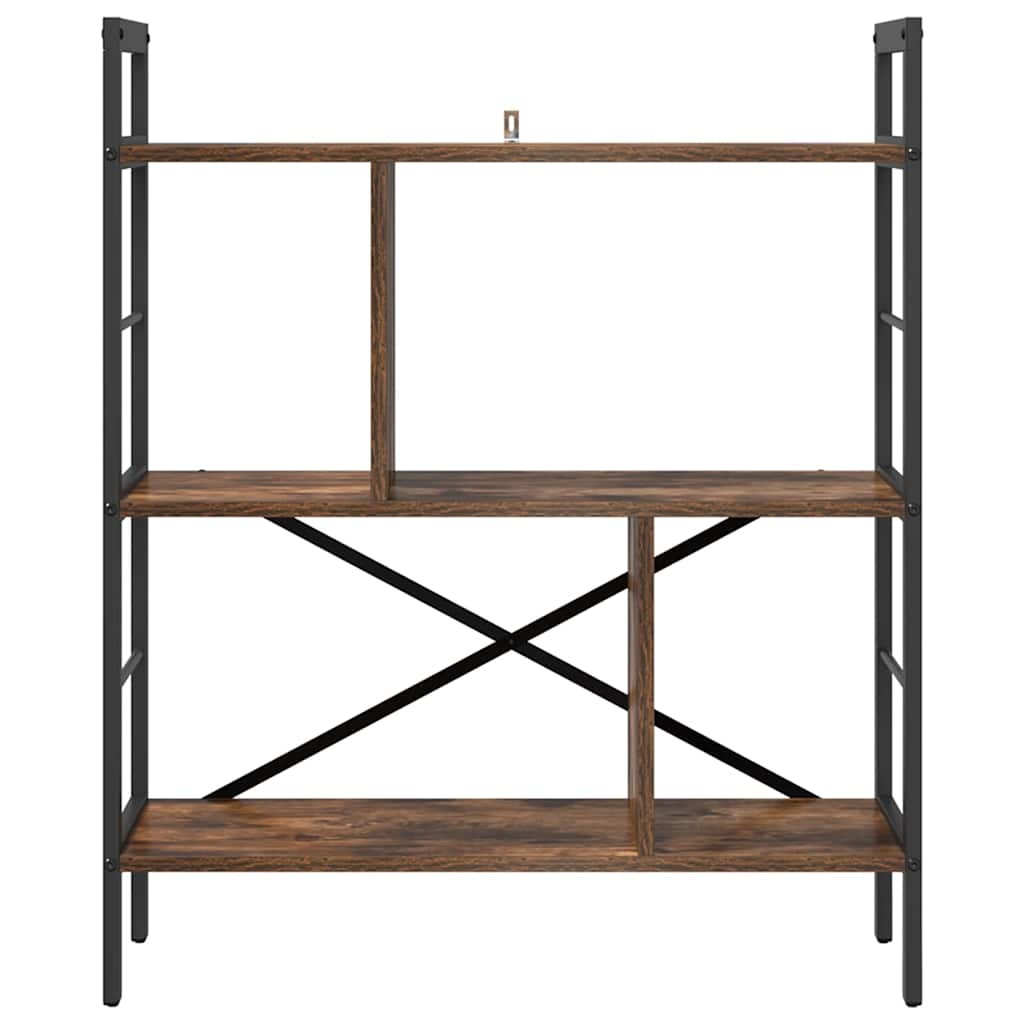 VidaXL Boekenkast Gerookt eiken 75 x 30 x 91 cm Bewerkt hout