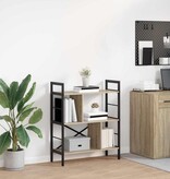 VidaXL Boekenkast Sonoma Eiken 75 x 30 x 91 cm Bewerkt hout