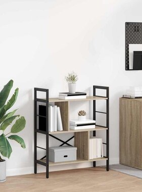 VidaXL Boekenkast Sonoma Eiken 75 x 30 x 91 cm Bewerkt hout