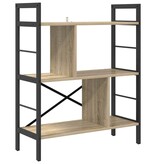 VidaXL Boekenkast Sonoma Eiken 75 x 30 x 91 cm Bewerkt hout