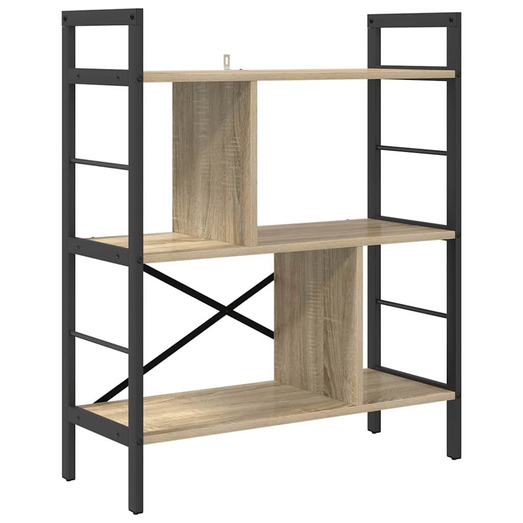 VidaXL Boekenkast Sonoma Eiken 75 x 30 x 91 cm Bewerkt hout