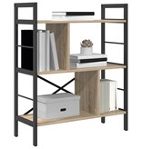 VidaXL Boekenkast Sonoma Eiken 75 x 30 x 91 cm Bewerkt hout