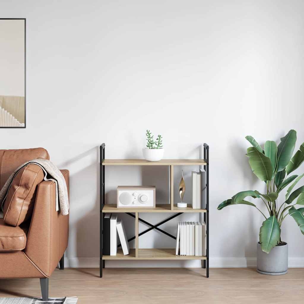 VidaXL Boekenkast Sonoma Eiken 75 x 30 x 91 cm Bewerkt hout