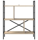 VidaXL Boekenkast Sonoma Eiken 75 x 30 x 91 cm Bewerkt hout