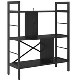 VidaXL Boekenkast Zwart Eiken 75 x 30 x 91 cm Bewerkt hout