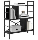 VidaXL Boekenkast Zwart Eiken 75 x 30 x 91 cm Bewerkt hout