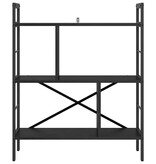 VidaXL Boekenkast Zwart Eiken 75 x 30 x 91 cm Bewerkt hout