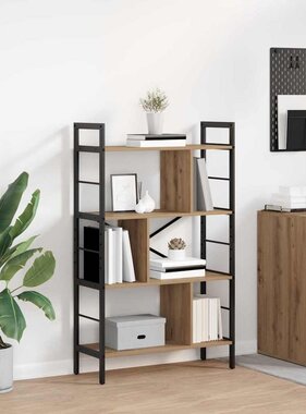 VidaXL Boekenkast Artisan Eiken 75 x 30 x 123,5 cm Bewerkt hout