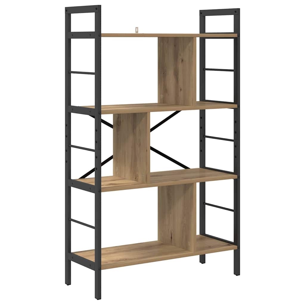 VidaXL Boekenkast Artisan Eiken 75 x 30 x 123,5 cm Bewerkt hout