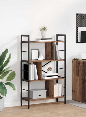 VidaXL Boekenkast Oud Hout 75 x 30 x 123,5 cm Bewerkt hout