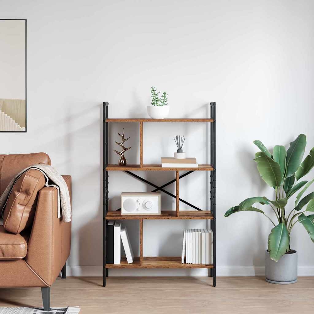 VidaXL Boekenkast Oud Hout 75 x 30 x 123,5 cm Bewerkt hout