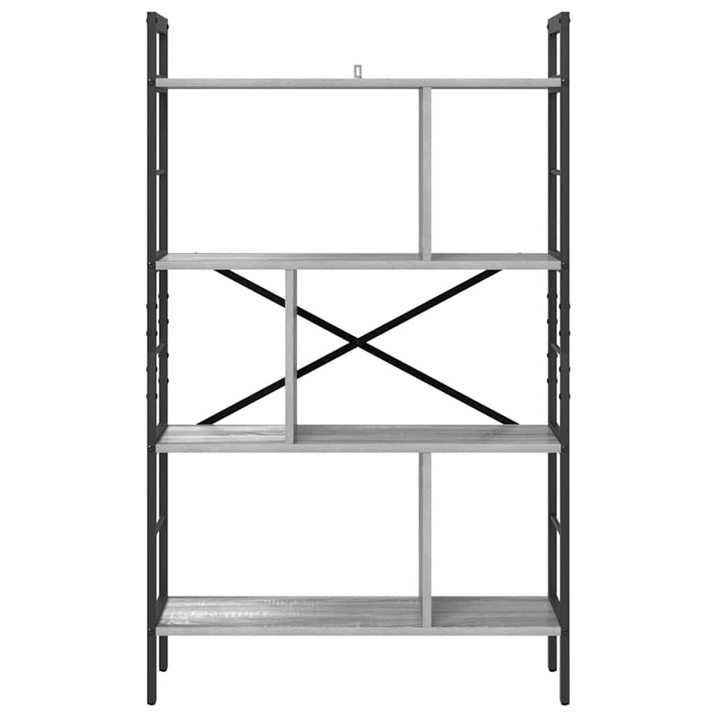 VidaXL Boekenkast Grijs Sonoma 75 x 30 x 123,5 cm Bewerkt hout