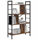 VidaXL Boekenkast Gerookt eiken 75 x 30 x 123,5 cm Bewerkt hout