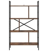 VidaXL Boekenkast Gerookt eiken 75 x 30 x 123,5 cm Bewerkt hout