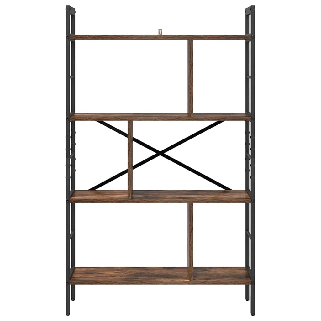 VidaXL Boekenkast Gerookt eiken 75 x 30 x 123,5 cm Bewerkt hout