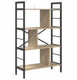 VidaXL Boekenkast Sonoma Eiken 75 x 30 x 123,5 cm Bewerkt hout
