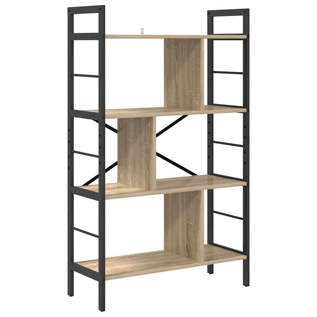VidaXL Boekenkast Sonoma Eiken 75 x 30 x 123,5 cm Bewerkt hout