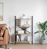 VidaXL Boekenkast Sonoma Eiken 75 x 30 x 123,5 cm Bewerkt hout