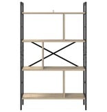 VidaXL Boekenkast Sonoma Eiken 75 x 30 x 123,5 cm Bewerkt hout