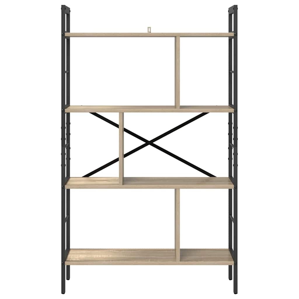 VidaXL Boekenkast Sonoma Eiken 75 x 30 x 123,5 cm Bewerkt hout