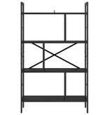 VidaXL Boekenkast Zwart Eiken 75 x 30 x 123,5 cm Bewerkt hout