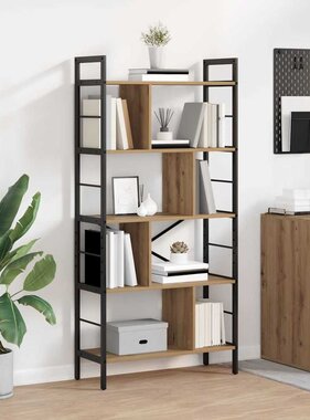 VidaXL Boekenkast Artisan Eiken 75 x 30 x 156 cm Bewerkt hout