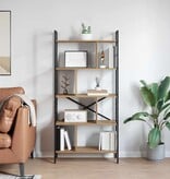 VidaXL Boekenkast Artisan Eiken 75 x 30 x 156 cm Bewerkt hout