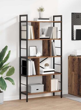 VidaXL Boekenkast Oud Hout 75 x 30 x 156 cm Bewerkt hout