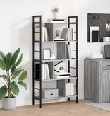 VidaXL Boekenkast Grijs Sonoma 75 x 30 x 156 cm Bewerkt hout