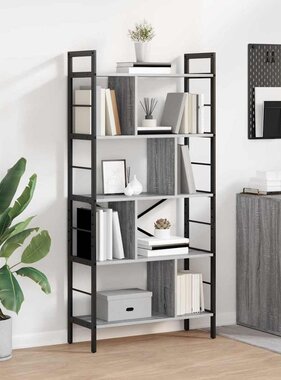 VidaXL Boekenkast Grijs Sonoma 75 x 30 x 156 cm Bewerkt hout