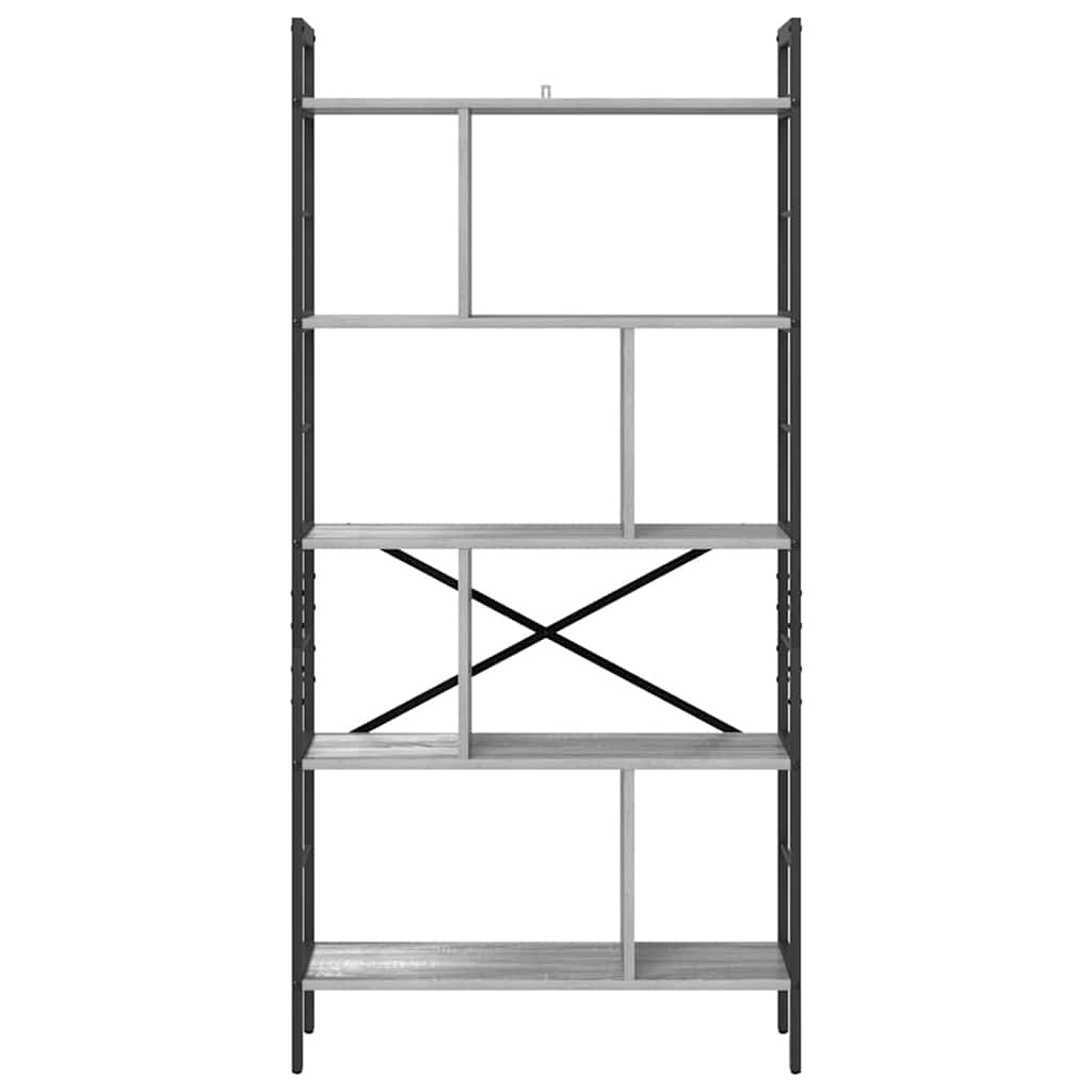 VidaXL Boekenkast Grijs Sonoma 75 x 30 x 156 cm Bewerkt hout