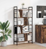 VidaXL Boekenkast Gerookt eiken 75 x 30 x 156 cm Bewerkt hout
