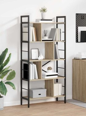 VidaXL Boekenkast Sonoma Eiken 75 x 30 x 156 cm Bewerkt hout