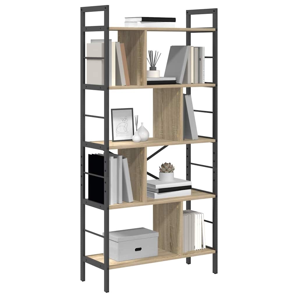 VidaXL Boekenkast Sonoma Eiken 75 x 30 x 156 cm Bewerkt hout