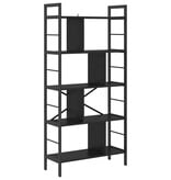 VidaXL Boekenkast Zwart Eiken 75 x 30 x 156 cm Bewerkt hout