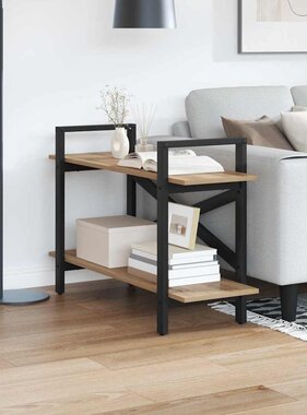 VidaXL Boekenkast Artisan Eiken 100 x 33,5 x 64 cm Bewerkt hout